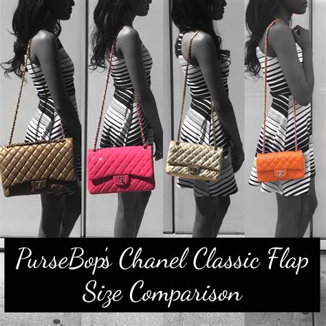 chanel classic bag small size|chanel classic flap size comparison.